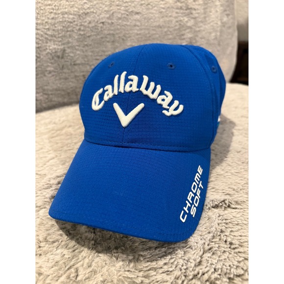 Callaway Tour Authentic Golf Hat Blue Rogue Chrome Soft Odyssey Adjustable Cap - Picture 2 of 8